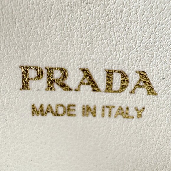 PRADA Crossbody Shoulder Bag Phone Holder Pouch Off White/Red Leather - Picture 13 of 13